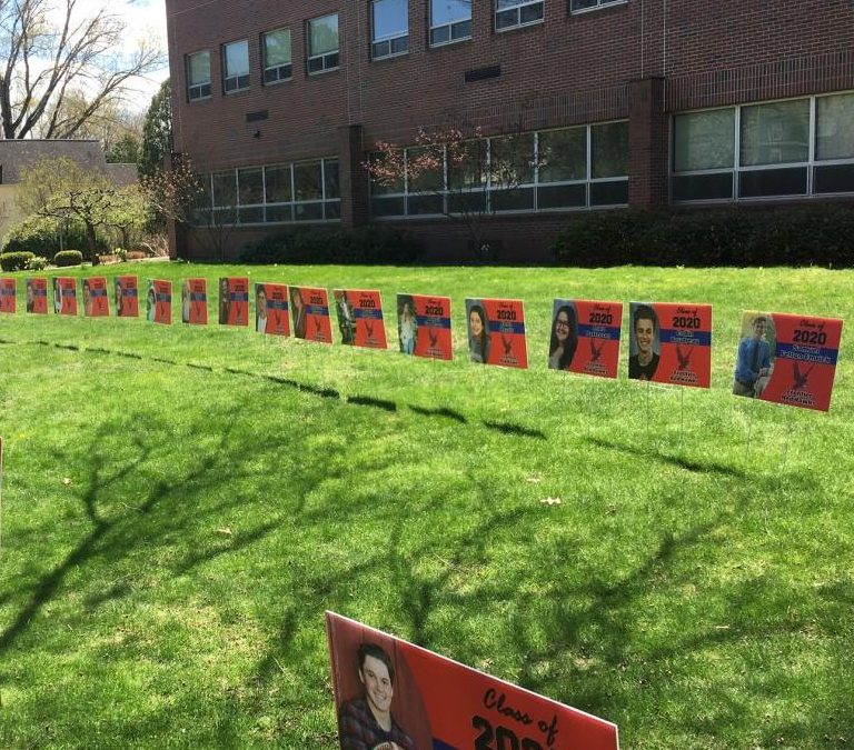 Frontier Regional School Sign Project Honors Graduating Seniors