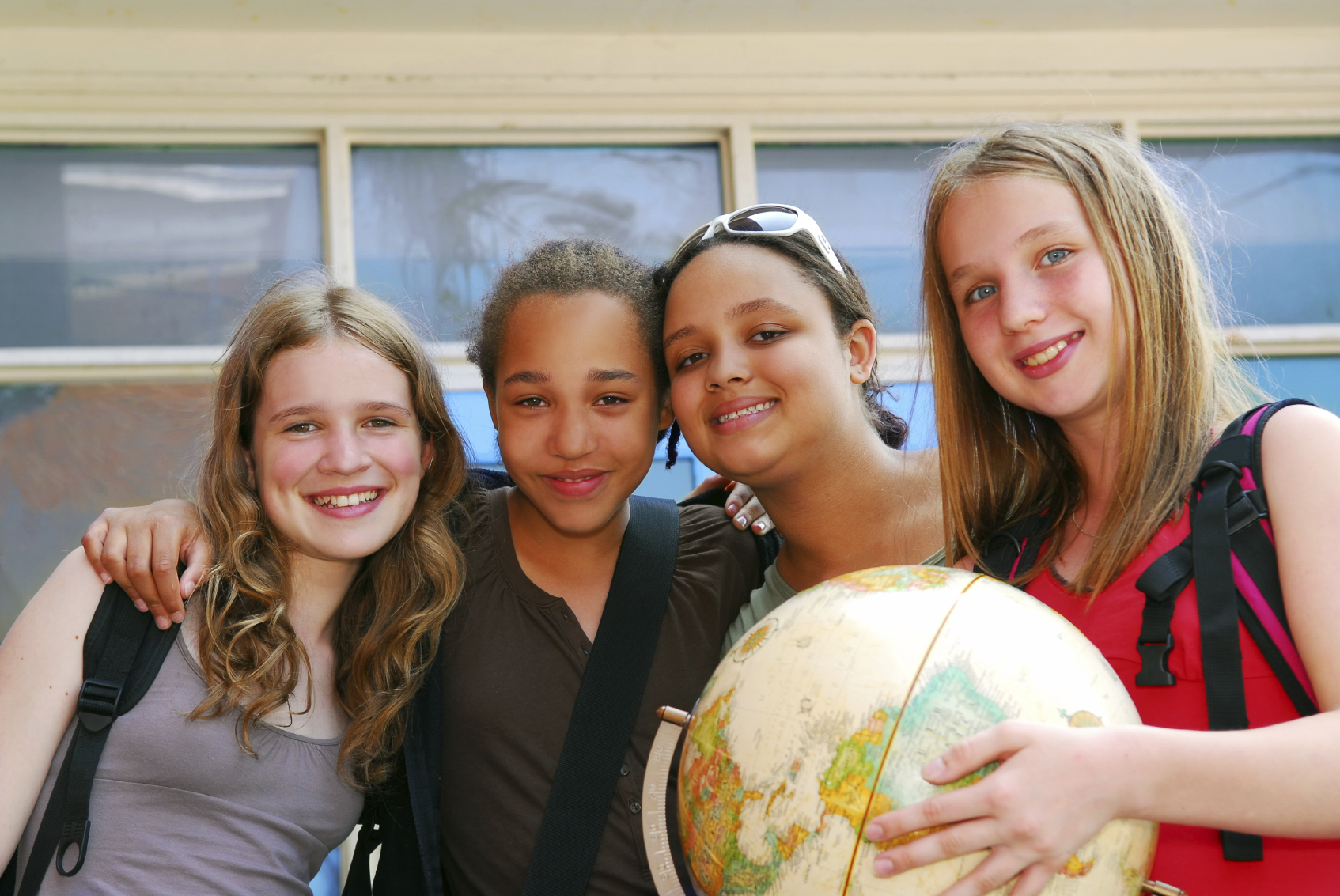 Group of teen girls